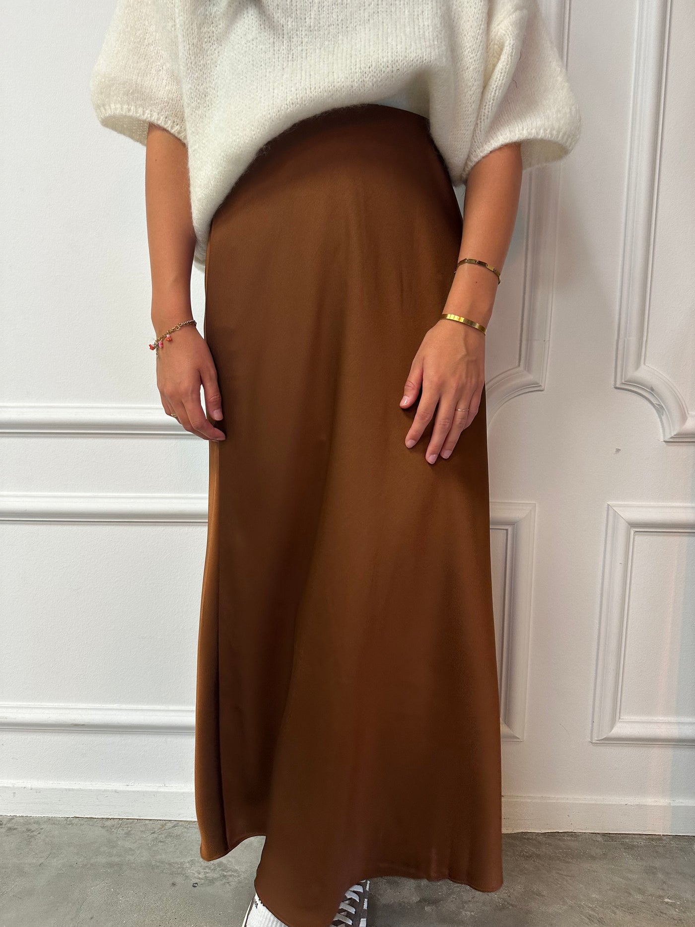 skirt satin 23690 Camel