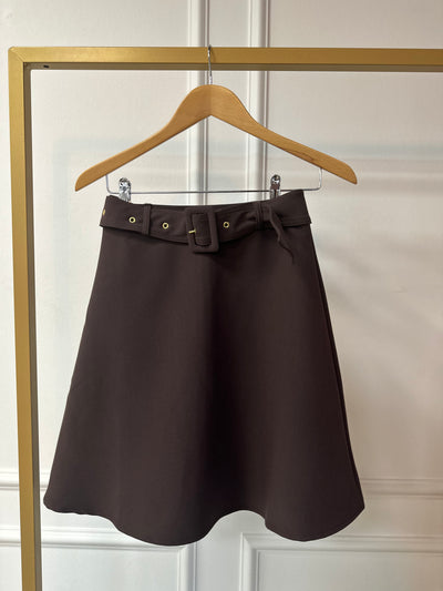 Skirt sara uni  IN-SARU-25 Dark brown