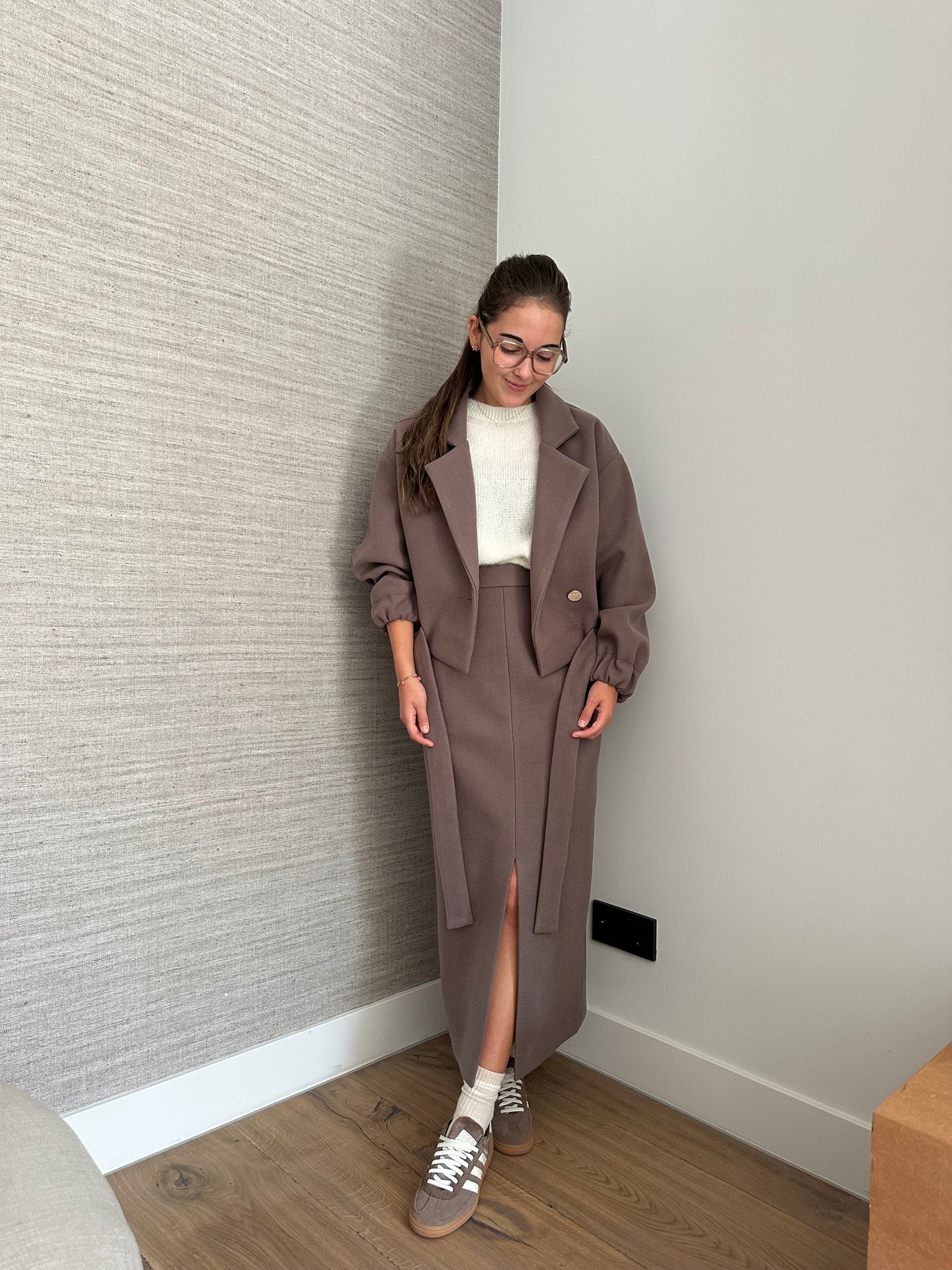 Skirt suze IN-SU-25 Choco brown