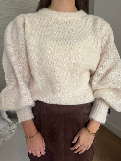 Trui grofgebreid 3-332 Beige