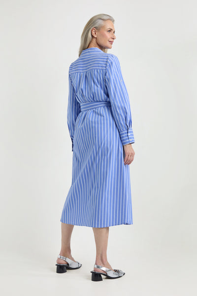 Dress julio 5216033318 Royal blue stripe