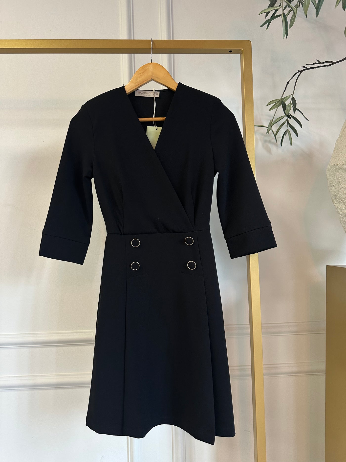 Dress incrocio scuba crepe CFC0020070002 Nero