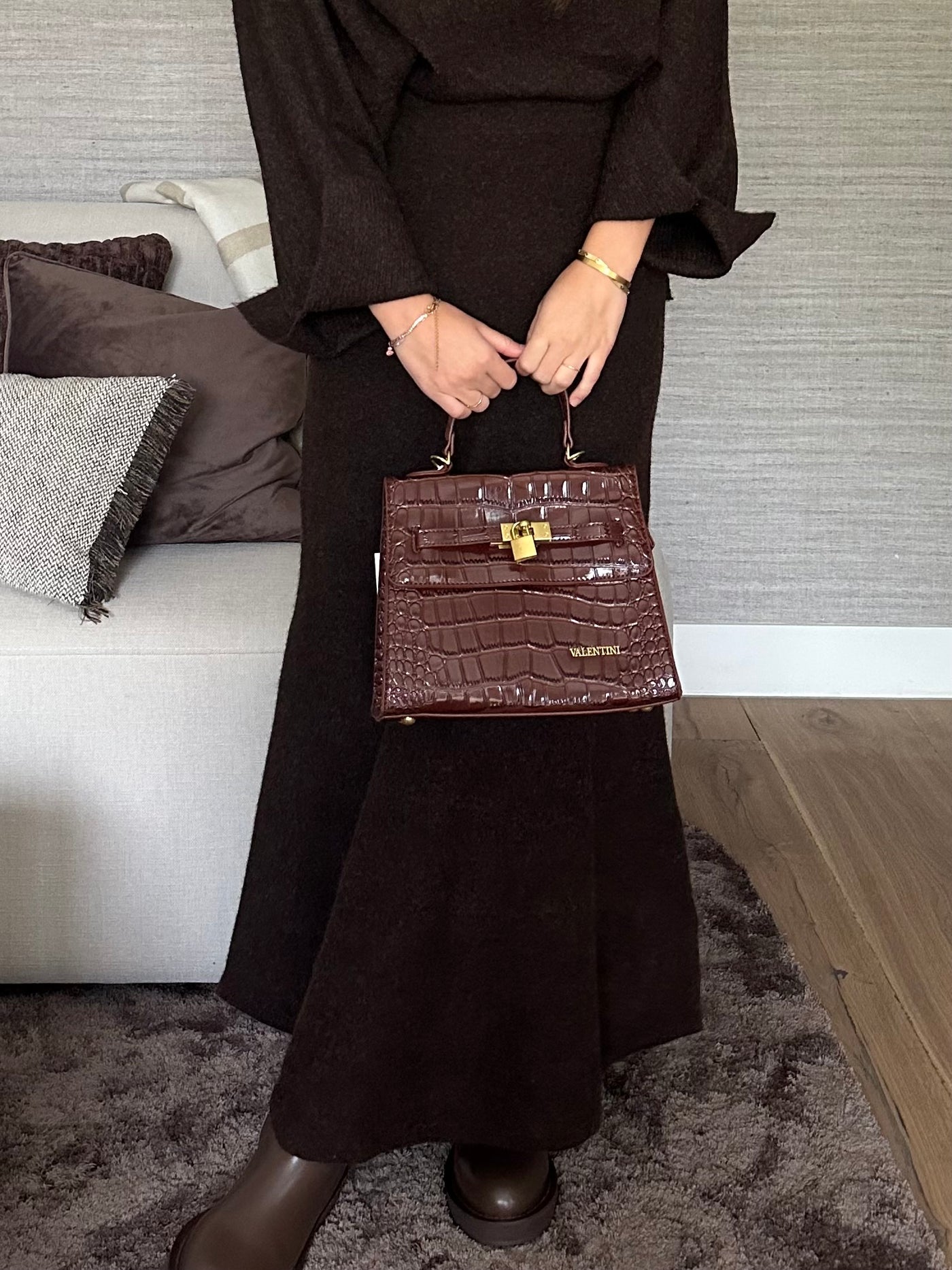 Skirt gebreid 17-1748 Brown