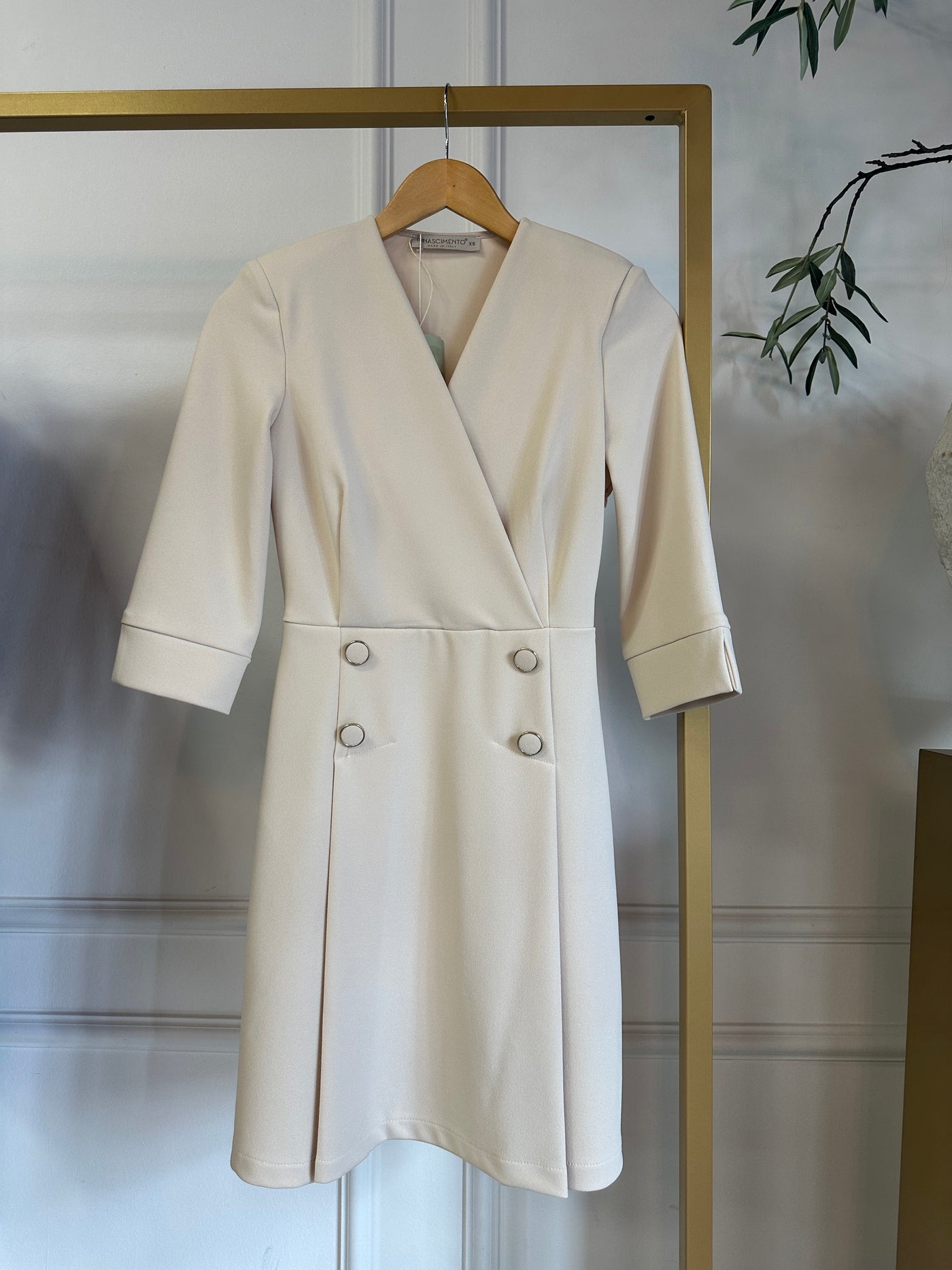 Dress incrocio scuba crepe CFC0020070002 Beige