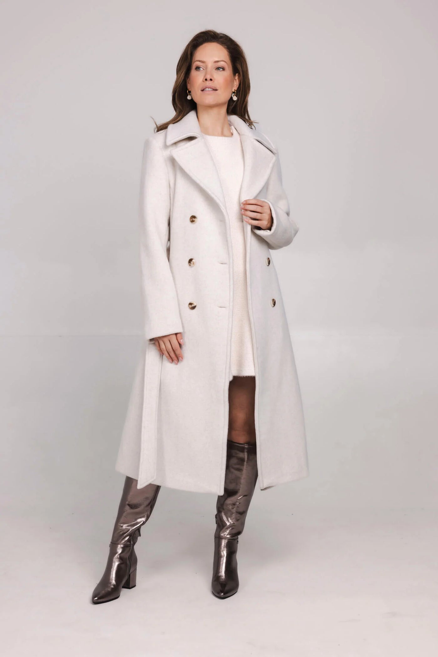 Coat demi AC1706 Offwhite