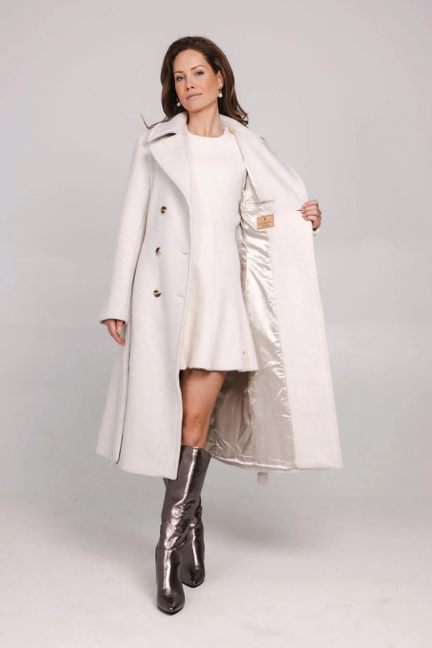 Coat demi AC1706 Offwhite