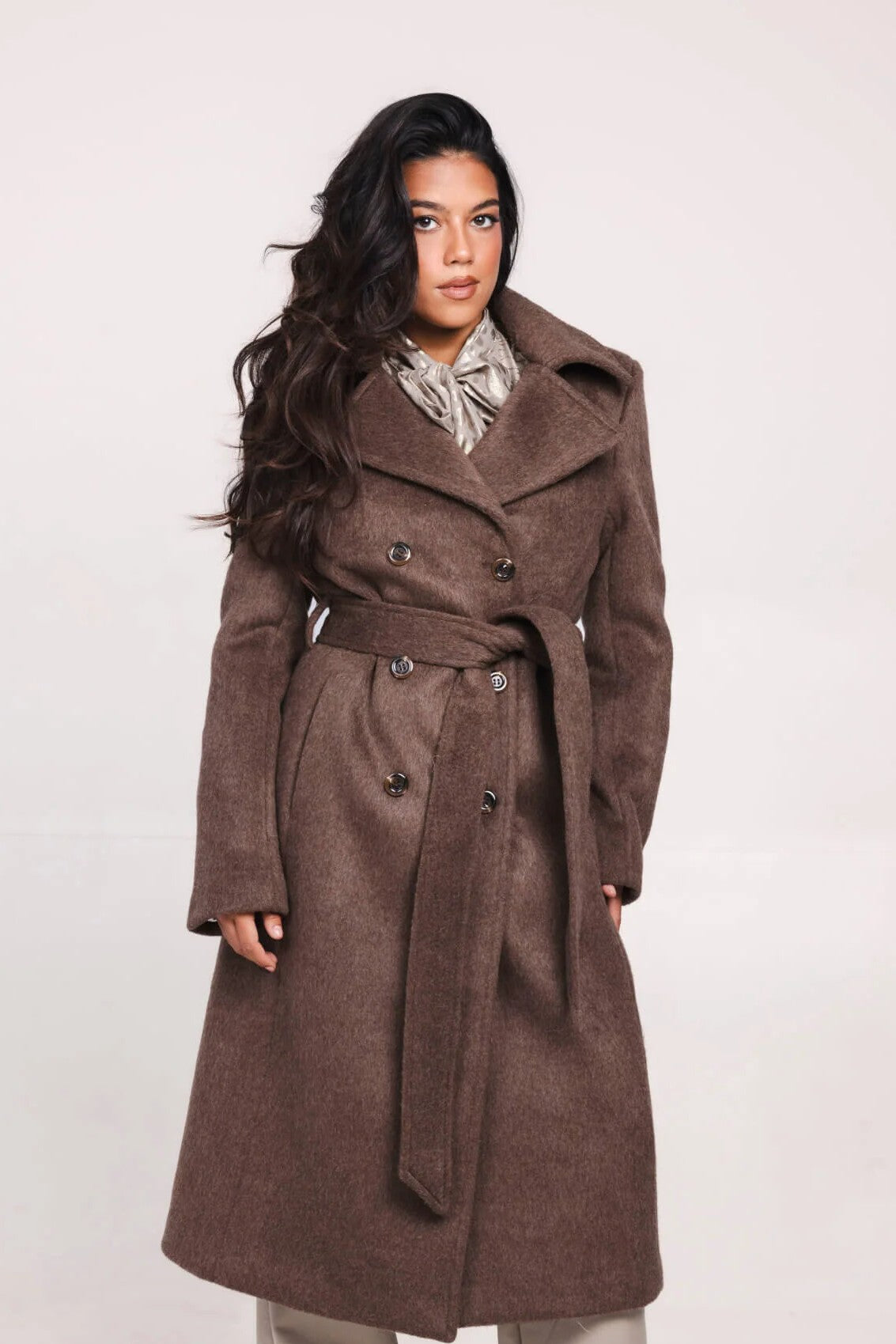 Coat demi AC1706 Chocolate