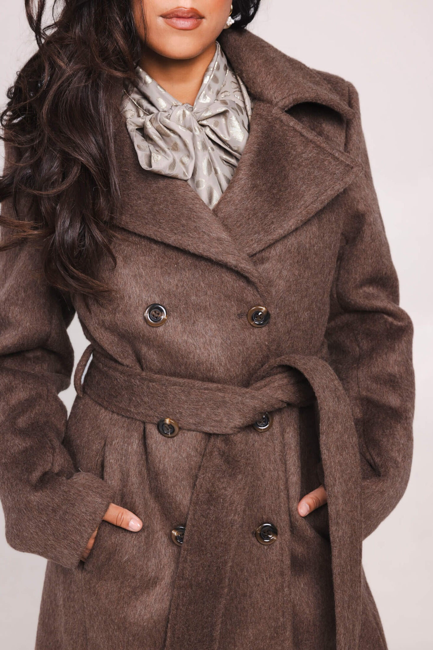 Coat demi AC1706 Chocolate