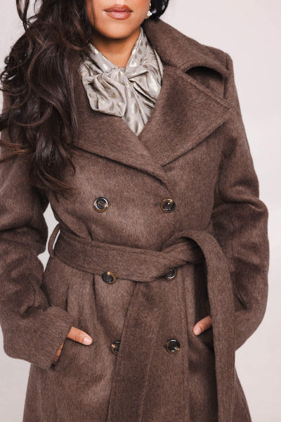 Coat demi AC1706 Chocolate
