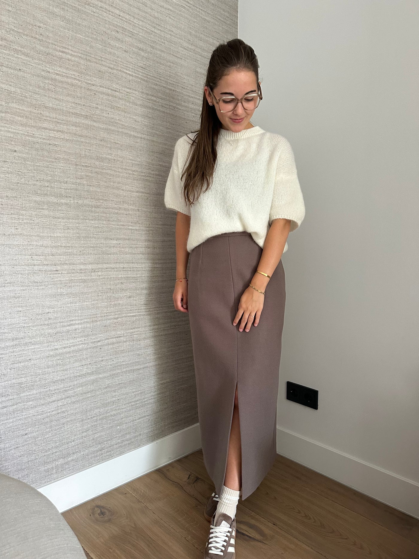 Skirt suze IN-SU-25 Choco brown