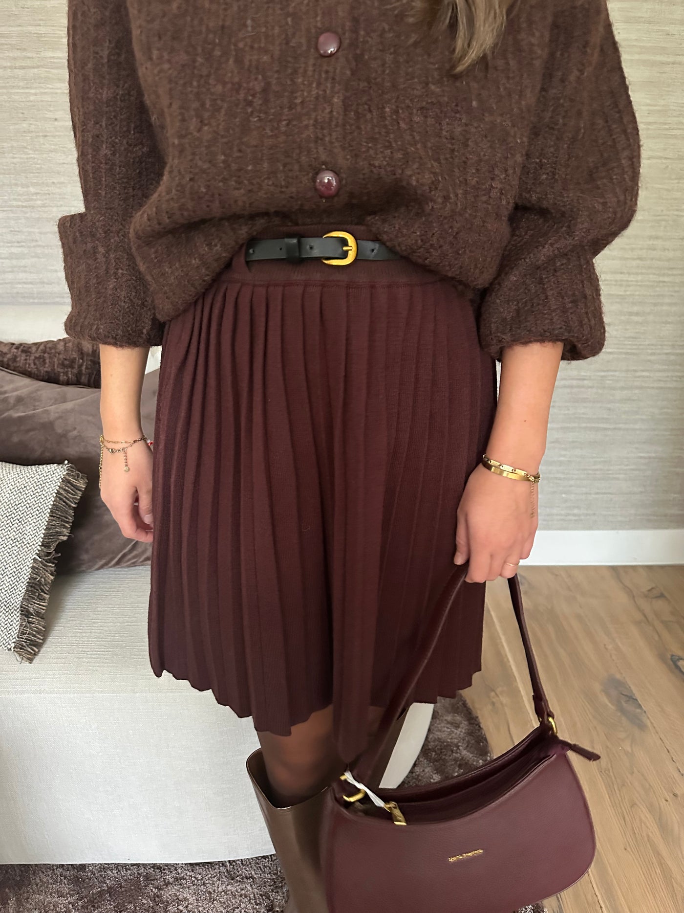 Skirt plooi MN-02 Brown