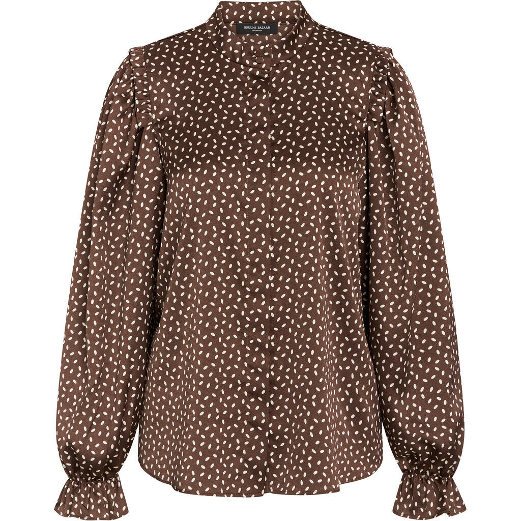 Blouse acaciabb BBW3195 Brown/cream dot print