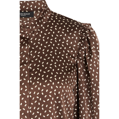 Blouse acaciabb BBW3195 Brown/cream dot print