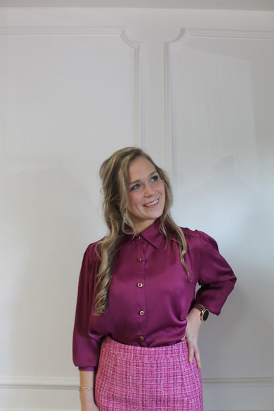 Blouse chiffon 5712 Paars