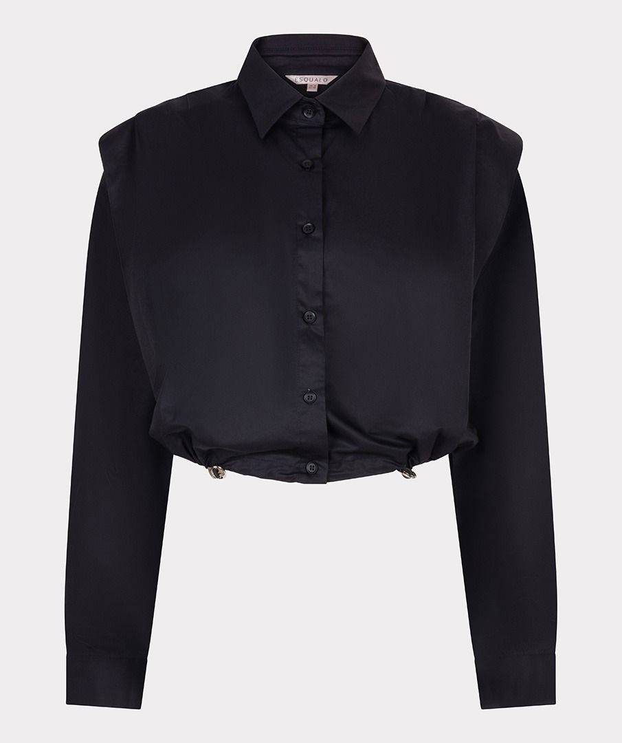 Blouse cropped poplin F25.28533 Black