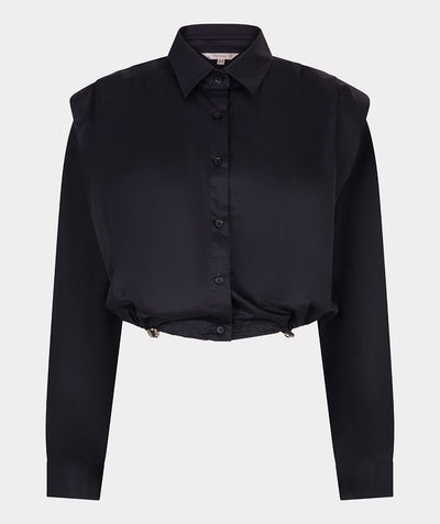 Blouse cropped poplin F25.28533 Black