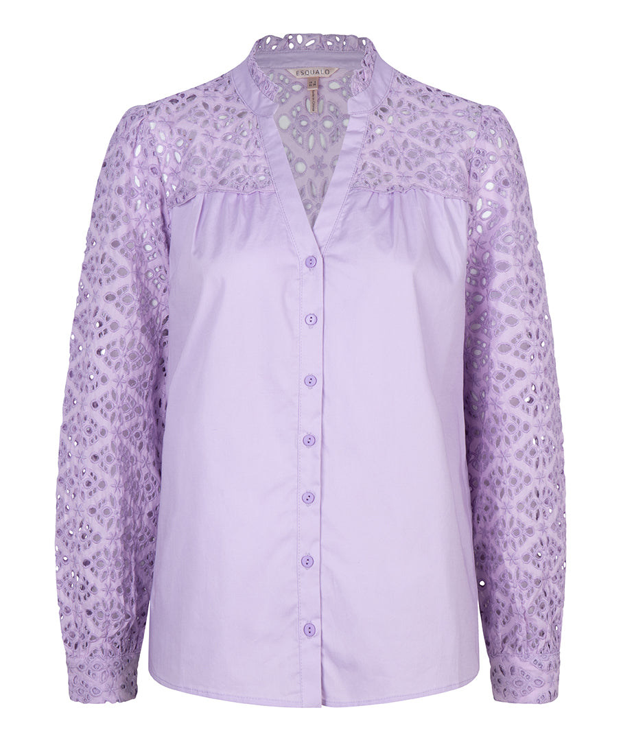 Blouse embroidery SP24.14036 Lilac