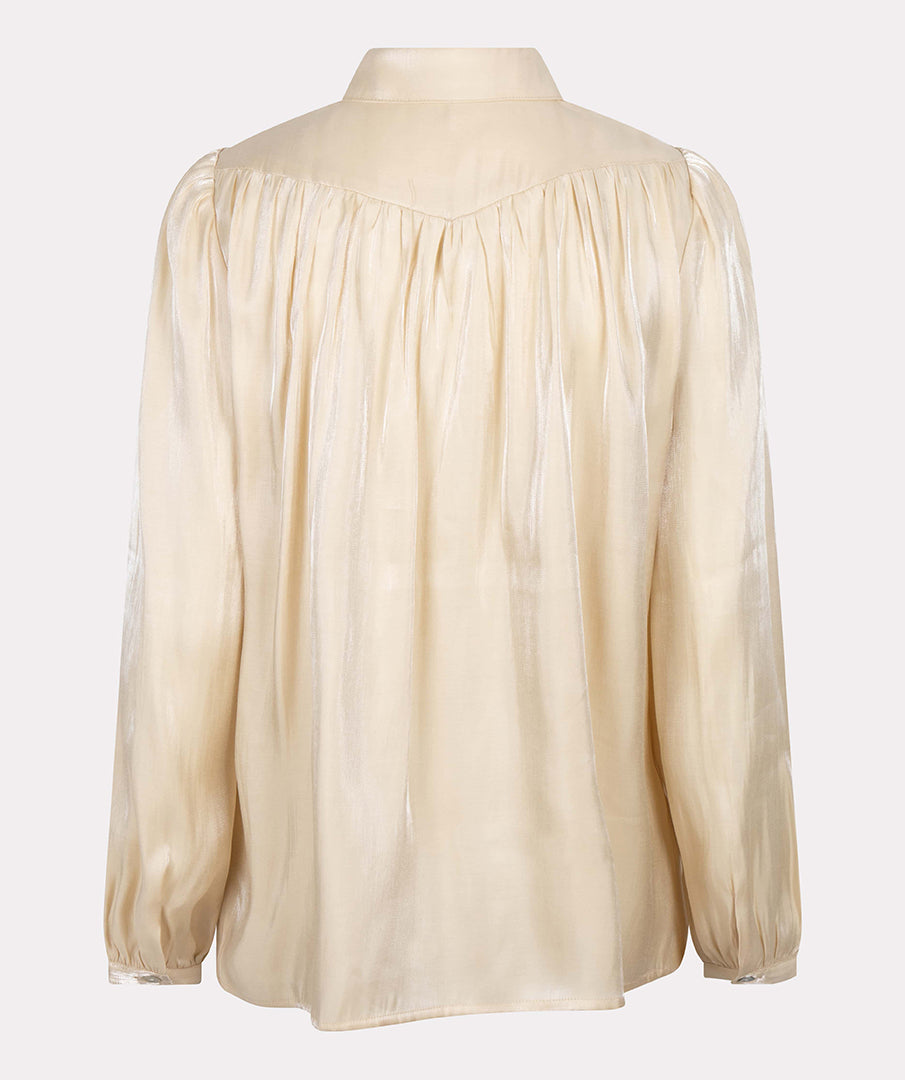 Blouse gathering changeant  SP25.28014 Champagne