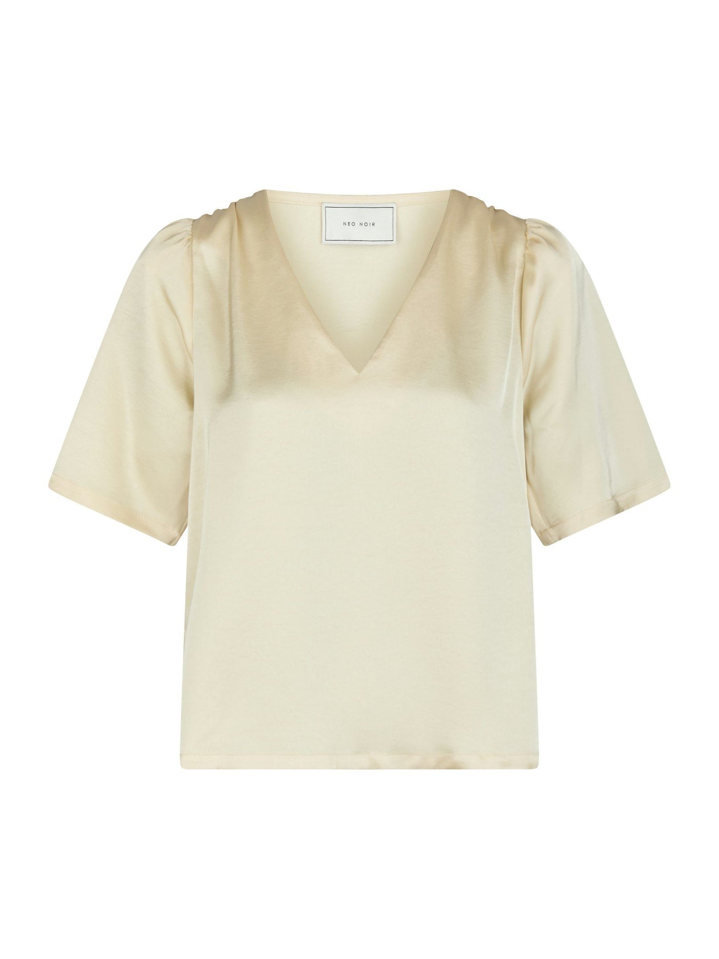 Blouse largo heavy sateen 160108 Light yellow