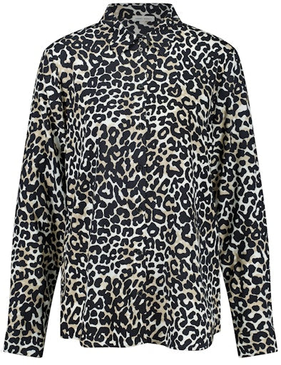 Blouse print 160043-54039 Black/beige
