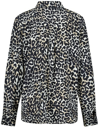 Blouse print 160043-54039 Black/beige