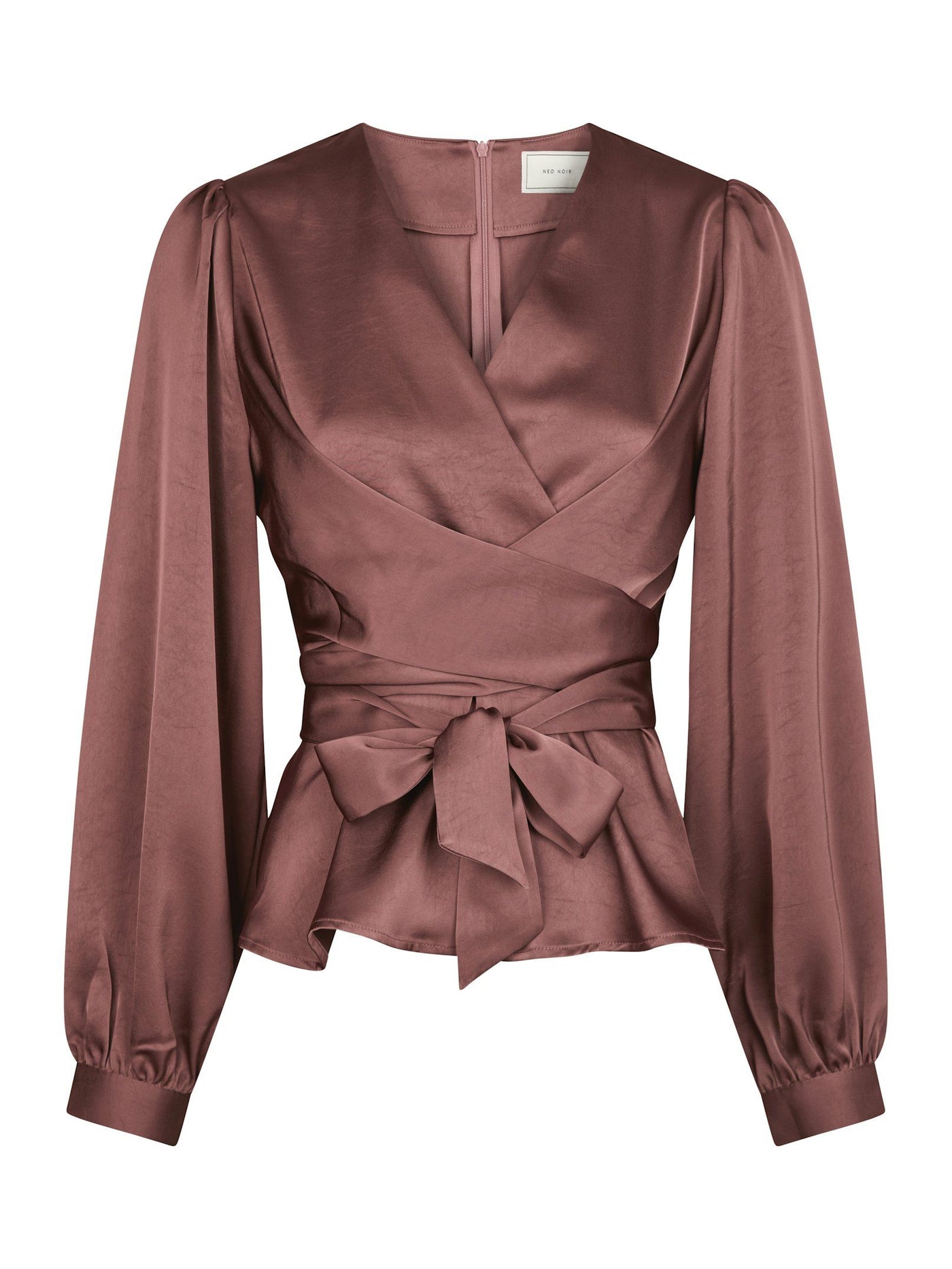 Blouse rista heavy sateen 164803 Dark rose