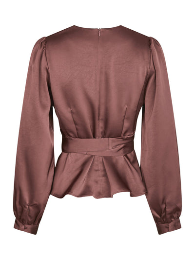 Blouse rista heavy sateen 164803 Dark rose