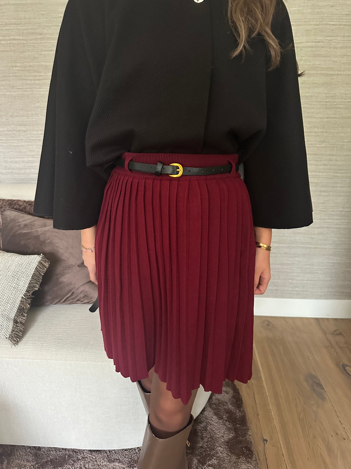 Skirt plooi MN-02 Bordeaux