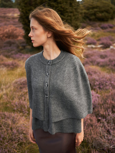 Cape knit josei double 165798 Grijs