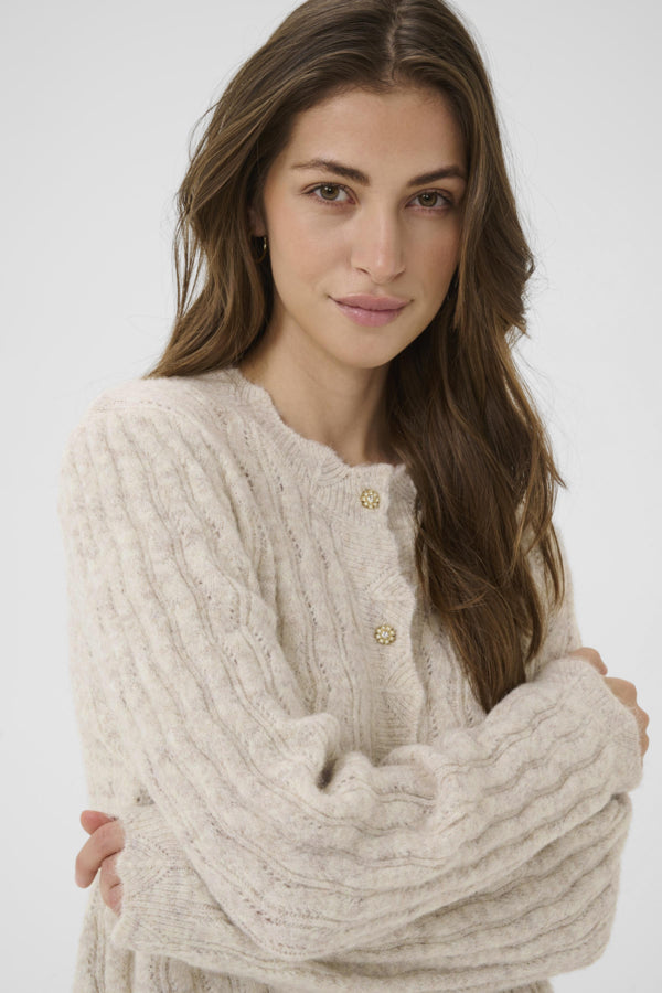 Cardigan crjunah 10614228 Oat melange grey