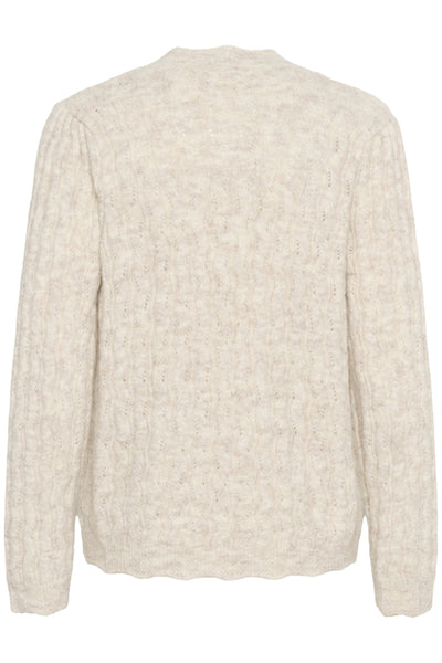 Cardigan crjunah 10614228 Oat melange grey
