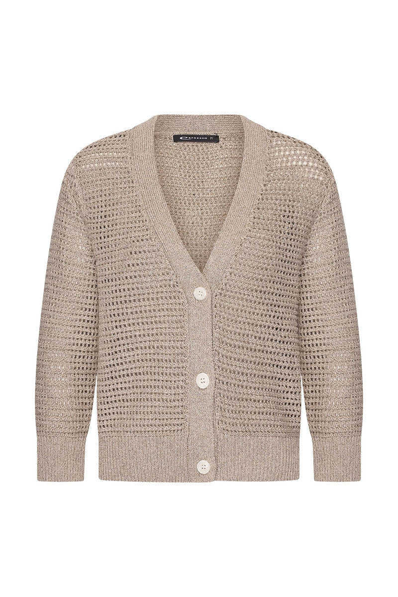 Cardigan metallic EX12-25277 Pebble