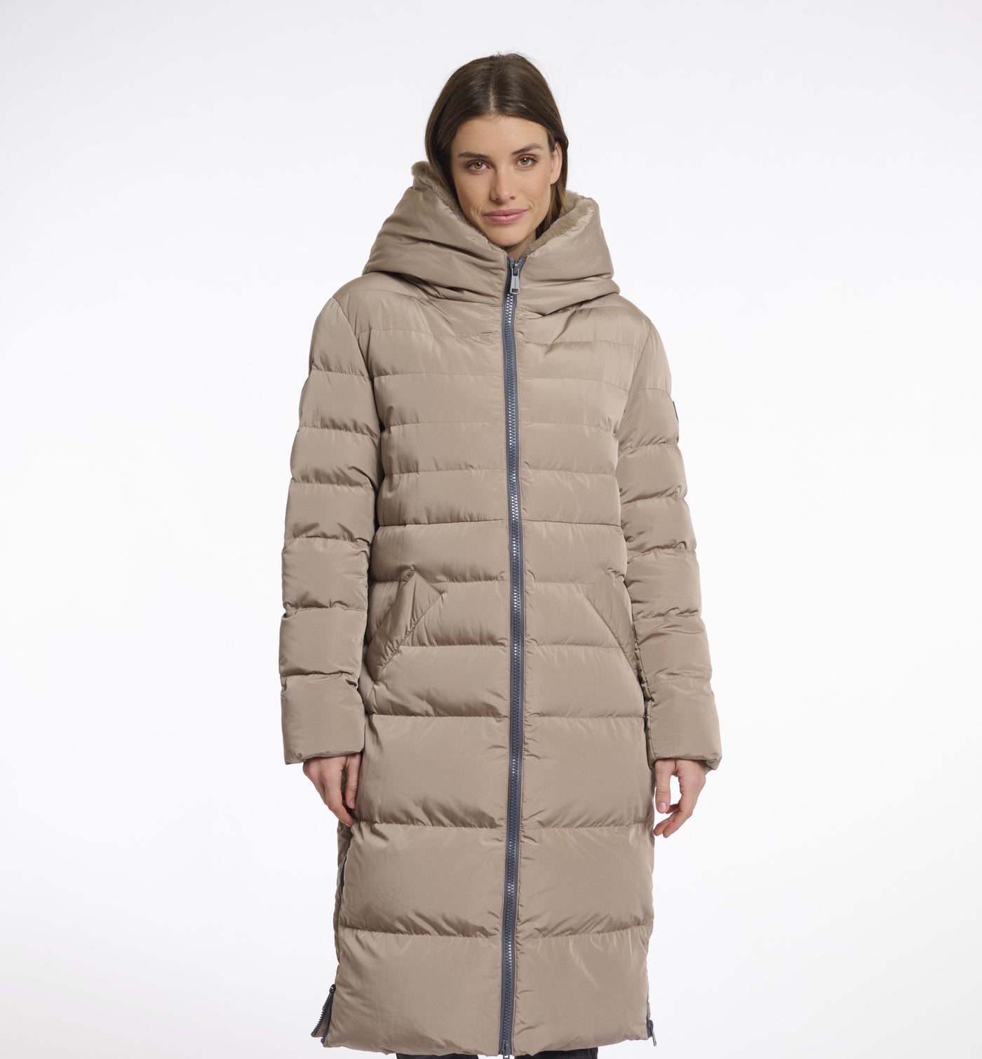 Coat long padded  keilafur.7002511 Toffee