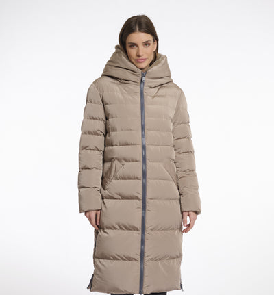 Coat long padded  keilafur.7002511 Toffee