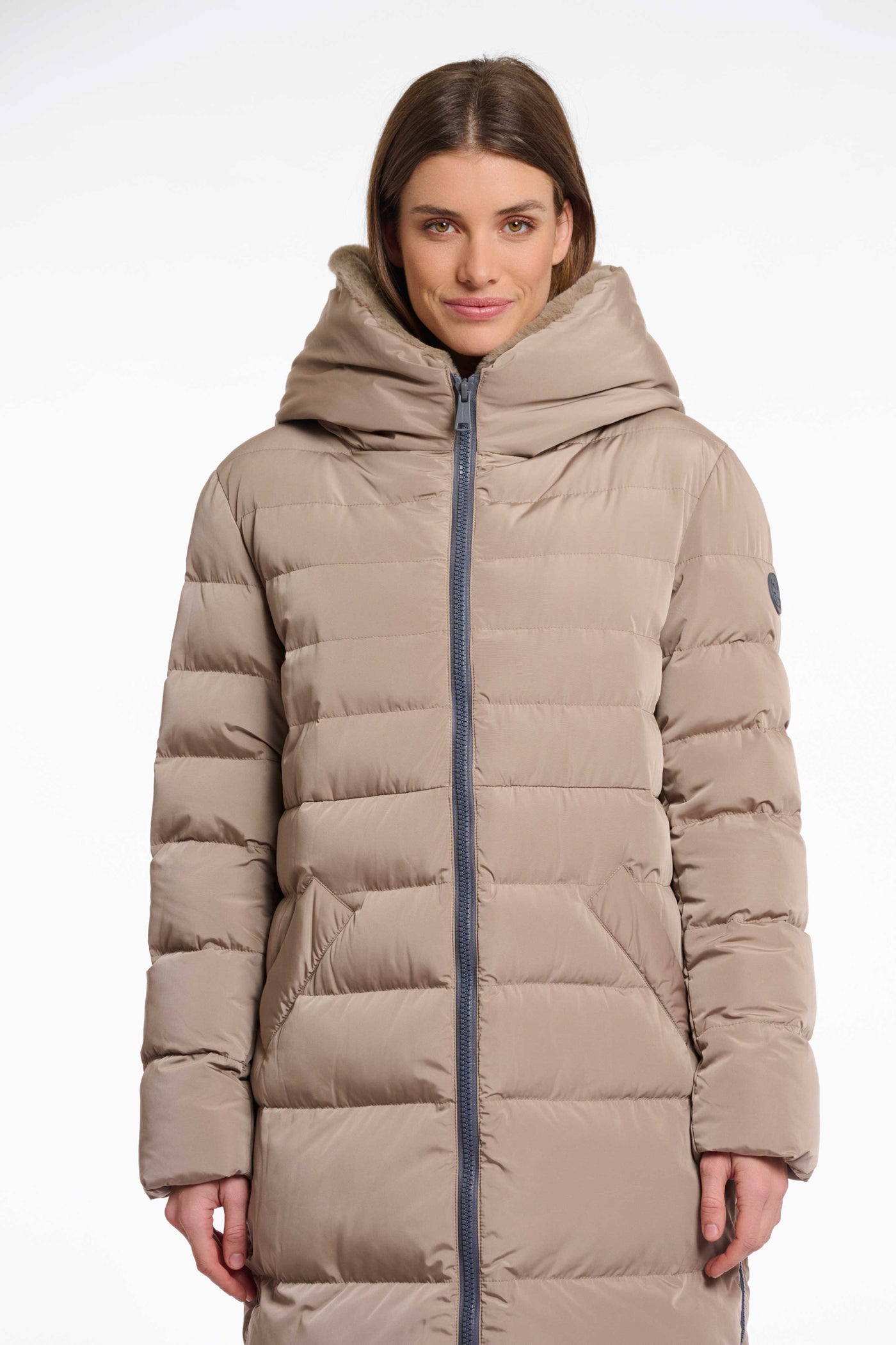 Coat long padded  keilafur.7002511 Toffee
