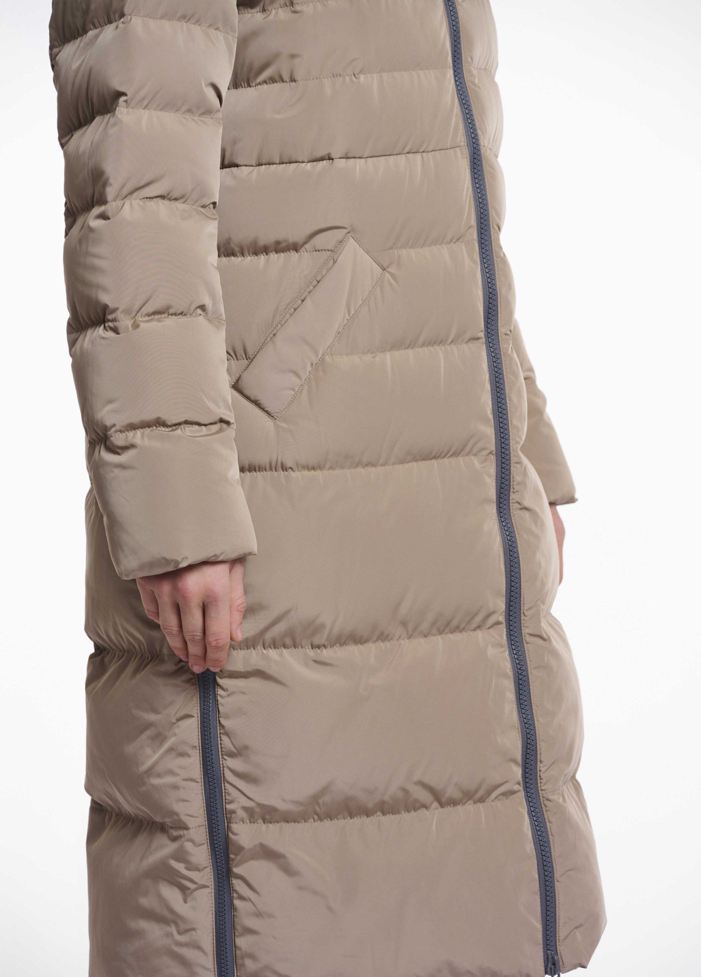 Coat long padded  keilafur.7002511 Toffee