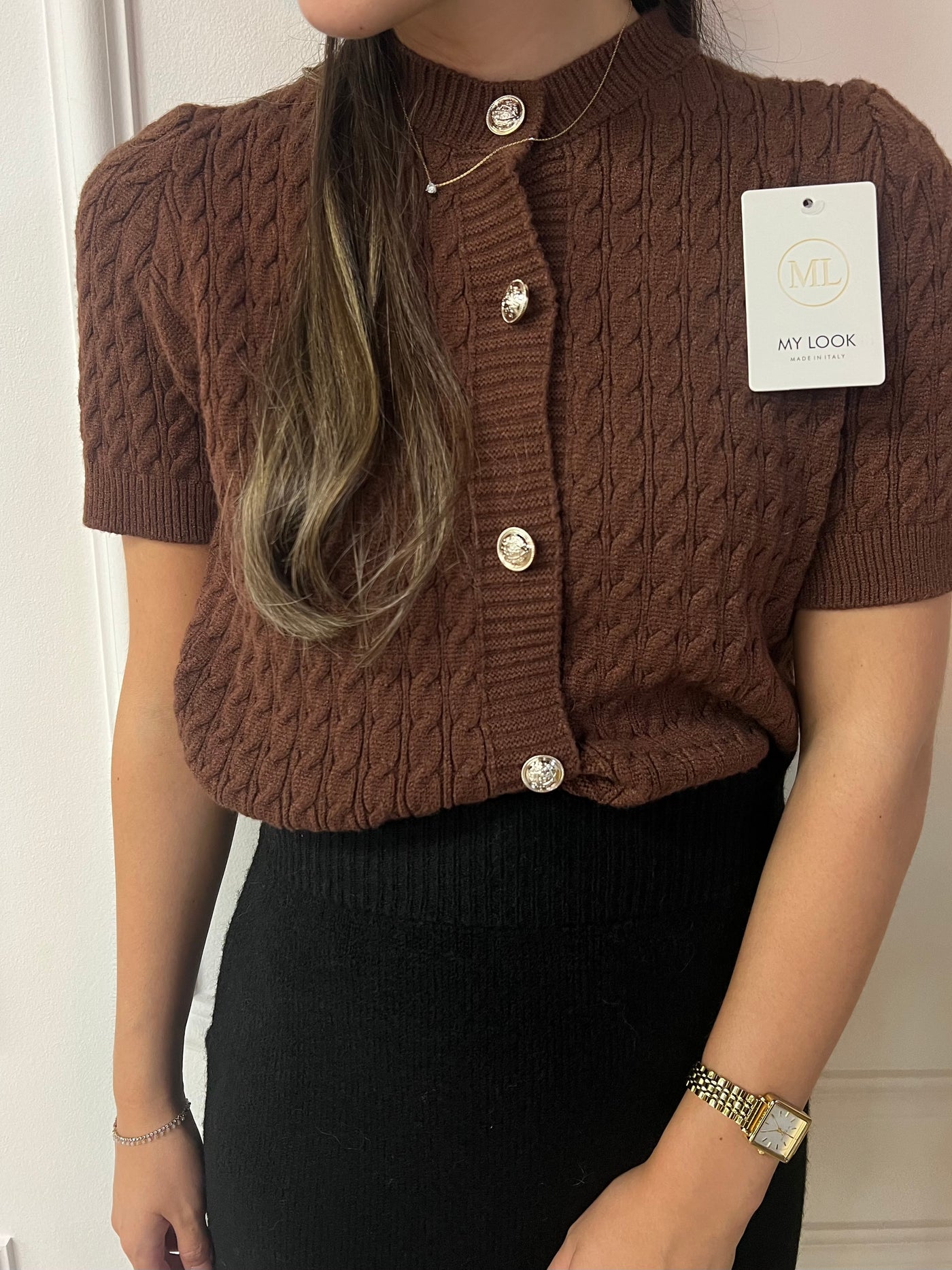 Vestje korte mouw 2460.1 Brown
