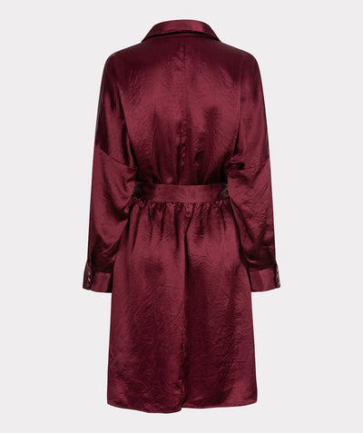 Dress crushed satin F24.15500 Wine red