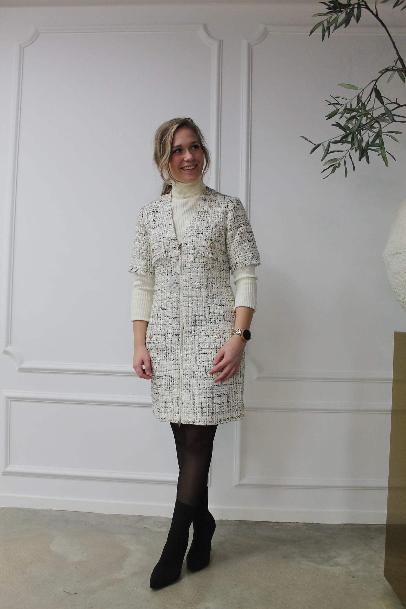 Dress dee JV-2306-0402 Cocoon white