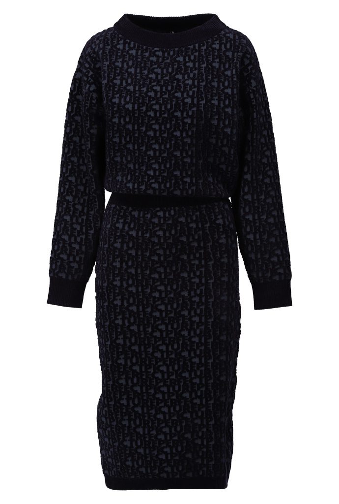 Dress gebreid B835 Blauw