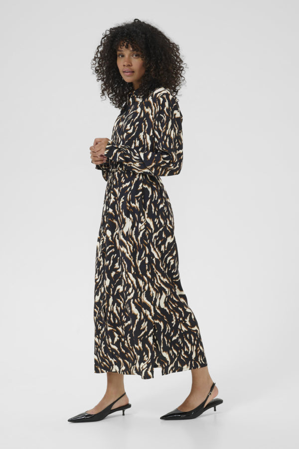 Dress kamille shirt 10510518 Black/brown