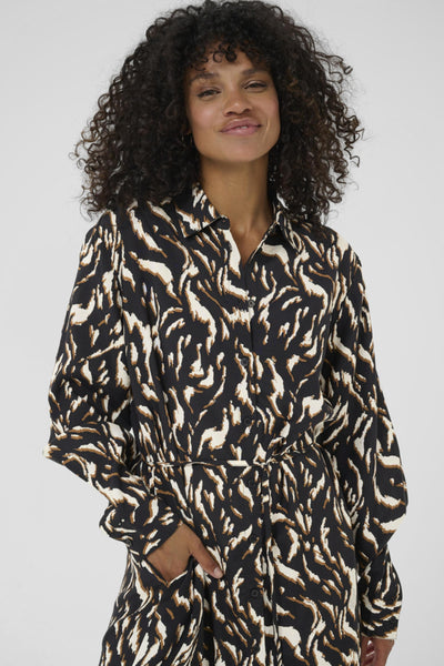 Dress kamille shirt 10510518 Black/brown