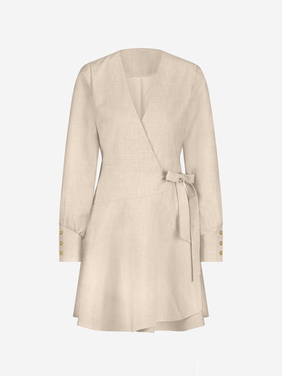 Dress kiev wrap N-5-425  2504 Cream