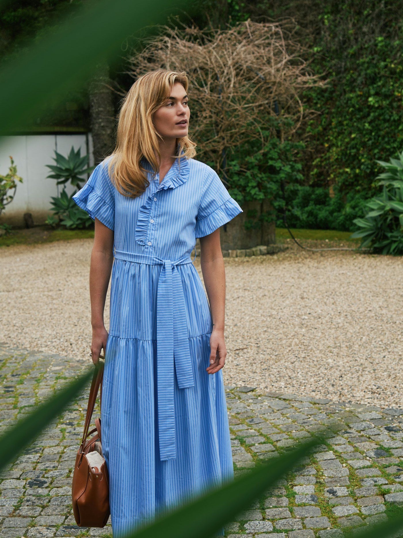 Dress nellie stripe 165264 Light blue