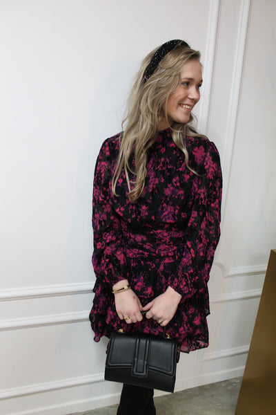 Dress print velours CY3963A Black