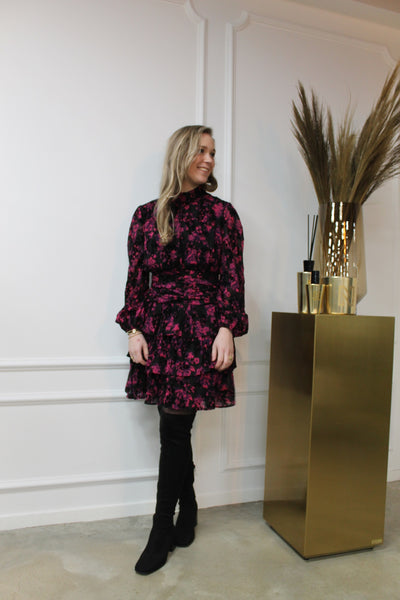 Dress print velours CY3963A Black