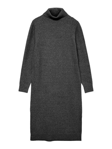 Dress vmboom ls rollneck 10326874 Dark grey melange