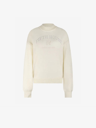 Sweater jiles strass FH-7-714-2505 Cream