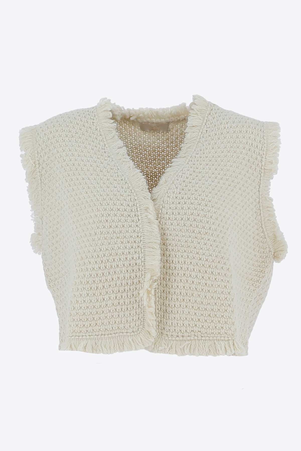 Gilet mouwloos 843108 Ecru