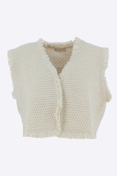 Gilet mouwloos 843108 Ecru